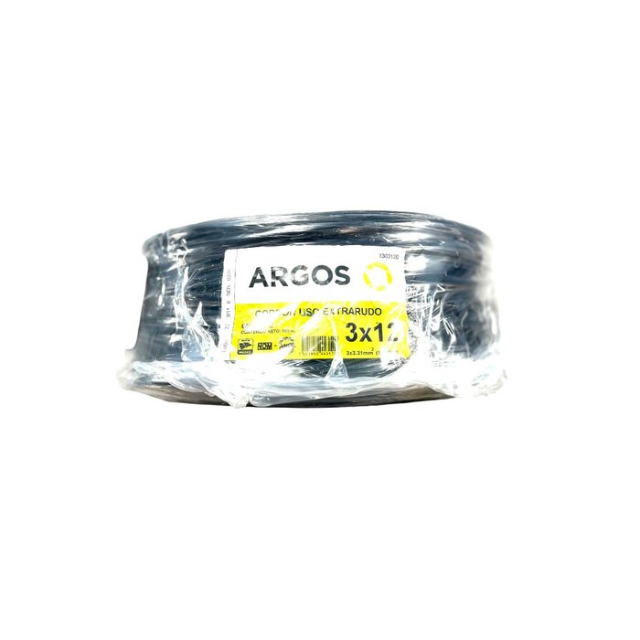 CABLE USO RUDO 3X12 ARGOS NEG