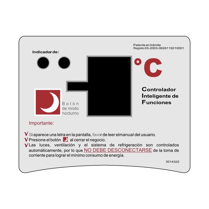 ETIQUETA DISPLAY REMOTO CF S/LOGO