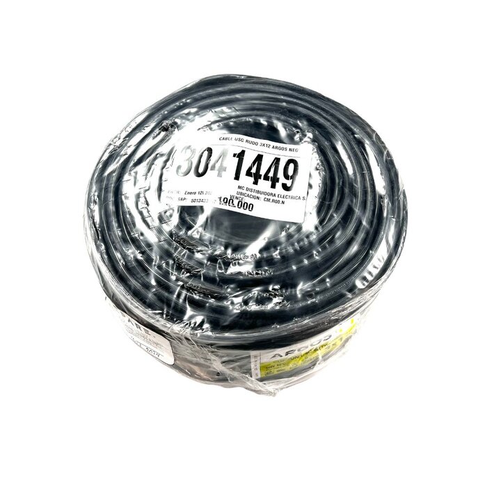 CABLE USO RUDO 3X12 ARGOS NEG