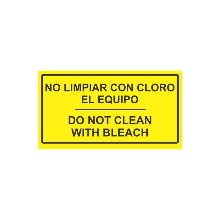 ETIQUETA NO LIMPIAR CON CLORO